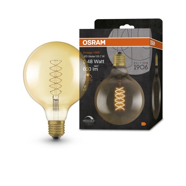 Vintage 1906 Globe 125 48 Filament DIM 7W 822 Gold E27 - , изображение 7