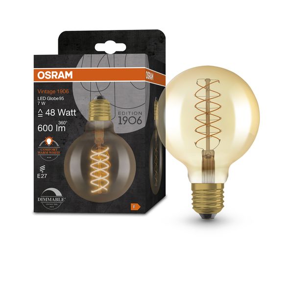 Vintage 1906 Globe 95 48 Filament DIM 7W 822 Gold E27 - , изображение 7