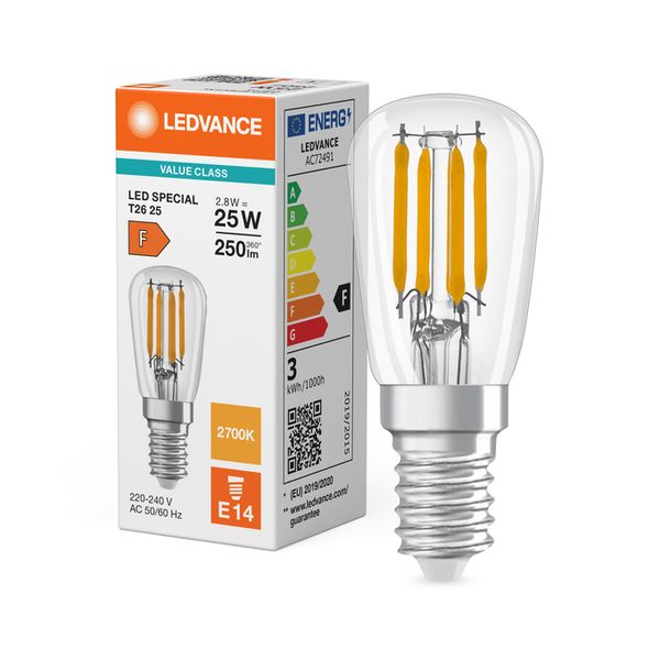 LED Special T26 25 300° Filament V 2.8W 827 Clear E14 - , изображение 5