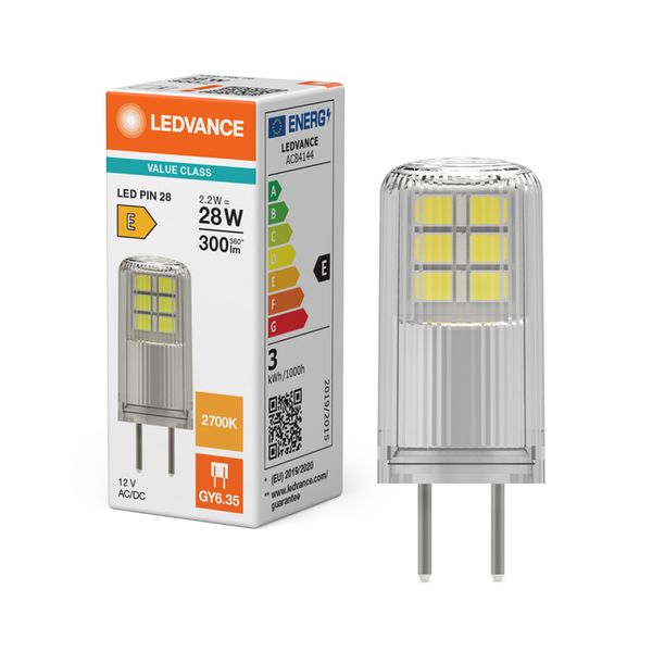 LED PIN 28 320° V 2.2W 827 Clear GY6.35 - , изображение 5