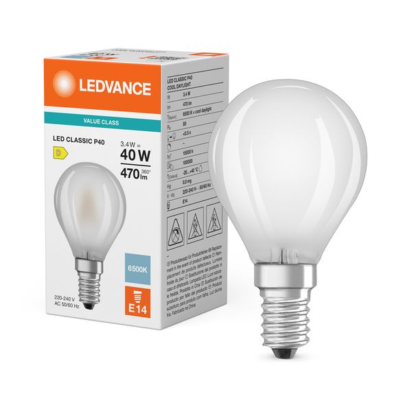 LED Classic P 40 Filament V 3.4W 865 Frosted E14 - , изображение 5