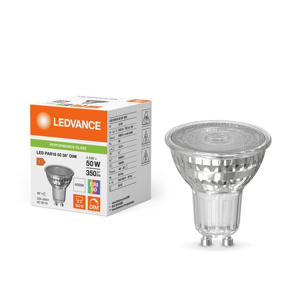 LED PAR16 50 36° DIM P 4.5W 940 GU10 - , изображение 5