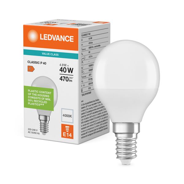 LED Classic P 40 V 4.9W 840 Frosted E14 - , изображение 5
