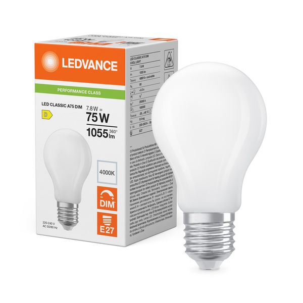 LED Classic A 75 Filament DIM P 7.8W 840 Frosted E27 - , изображение 5