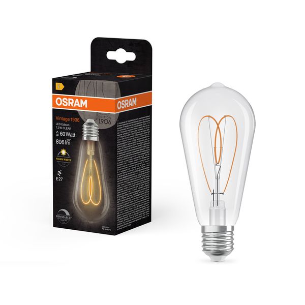 Vintage 1906 Edison 60 Heart Filament DIM 7.2W 927 Clear E27 - , изображение 13