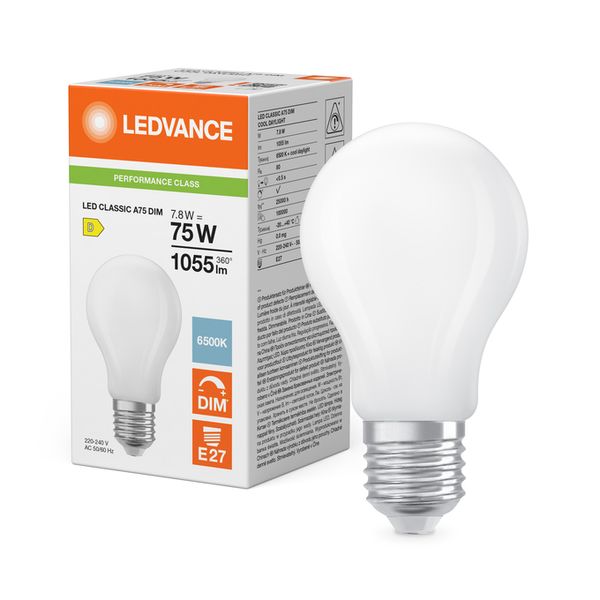 LED Classic A 75 Filament DIM P 7.8W 865 Frosted E27 - , изображение 5