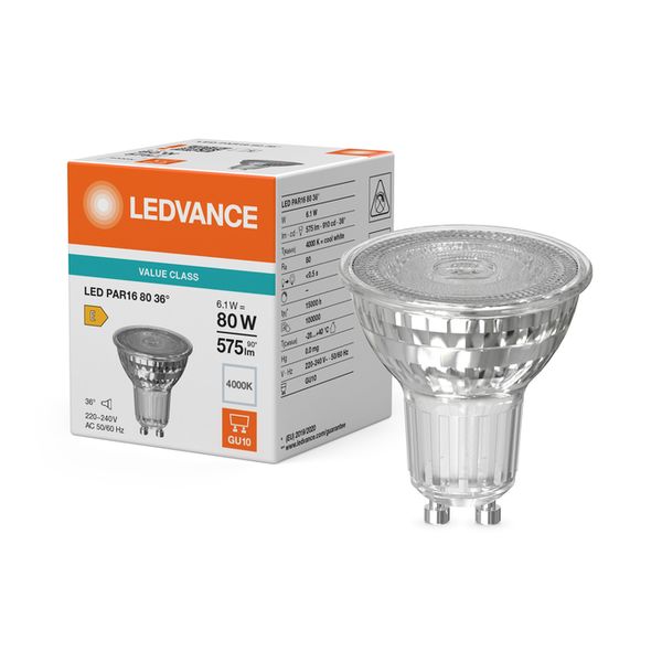 LED PAR16 80 36° V 6.1W 840 GU10 - , изображение 5