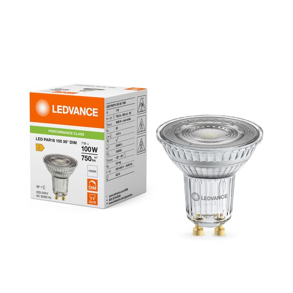 LED PAR16 100 36° DIM P 7W 840 GU10 - , изображение 5