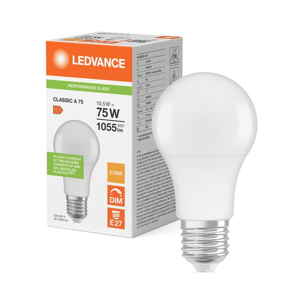 LED Classic A 75 DIM P 10.5W 827 Frosted E27 - , изображение 5