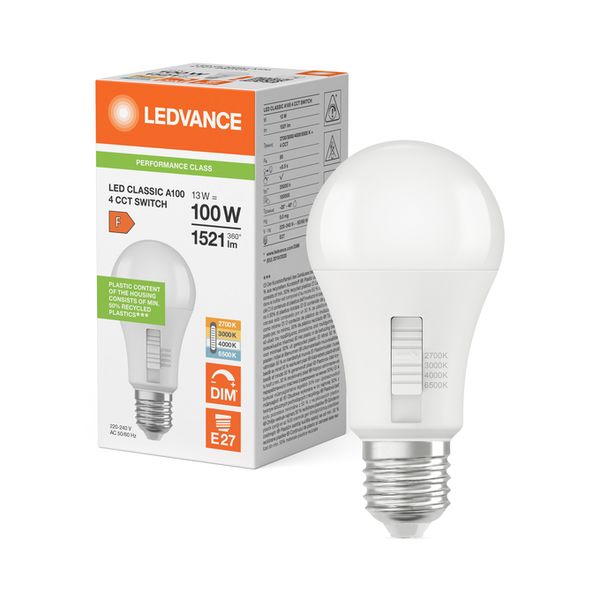 LED CLASSIC A100 DIM CCT SELECT P 13W 827/830/840/865 FROSTED E27 - , изображение 5