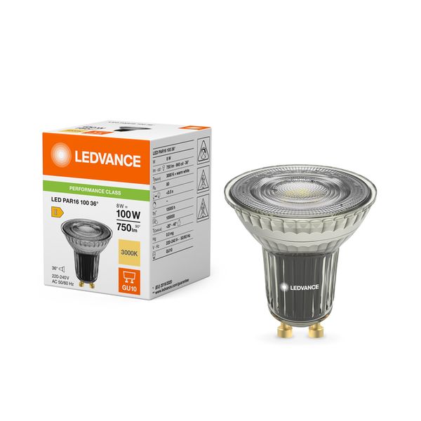 LED PAR16 100 36° P 8W 830 GU10 - , изображение 6