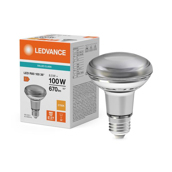 LED R80 100 36° V 8.5W 827 E27 - , изображение 5