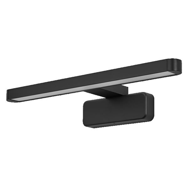 ORBIS Disc Bar Bathroom Mirror 400mm Black Click-CCT IP44 - 