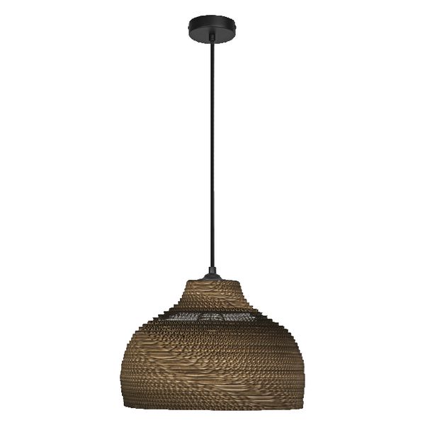 Decor Cardboard Hat Pendant E27 Brown - , изображение 3