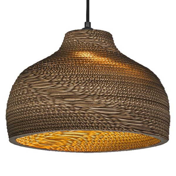 Decor Cardboard Hat Pendant E27 Brown - , изображение 4