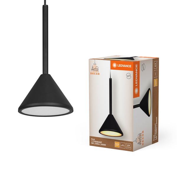 Decor Fuji 1XPendant 5W 930 Black - , изображение 2