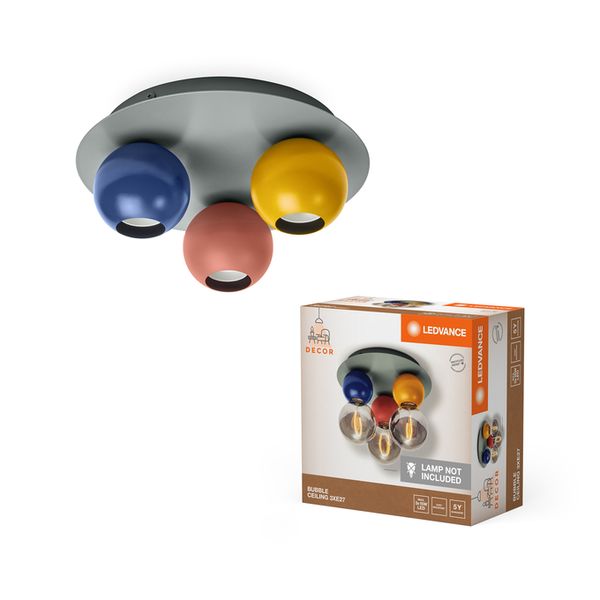 Decor Bubble Ceiling 3XE27 Multicolor - , изображение 2