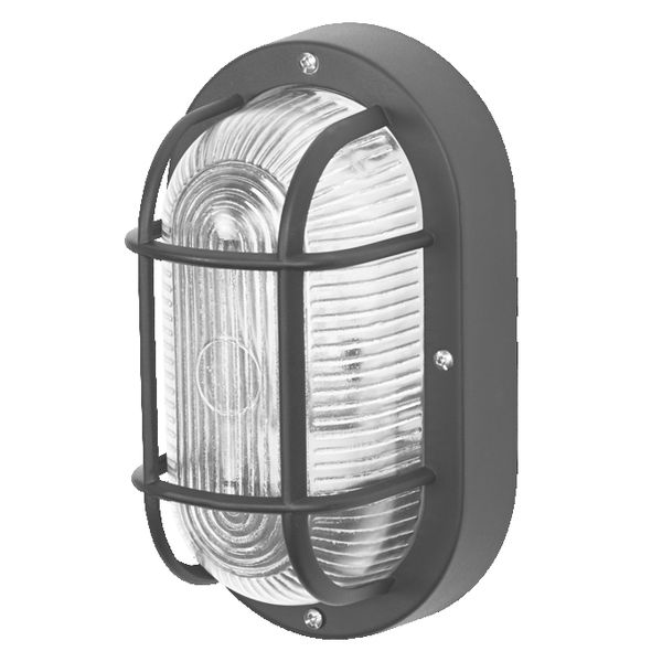 Bulkhead Essential Oval E27 Black - 
