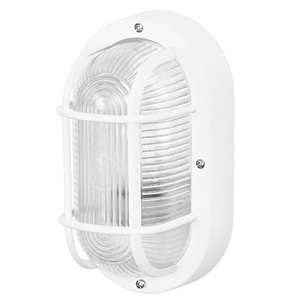 Bulkhead Essential Oval E27 White - 