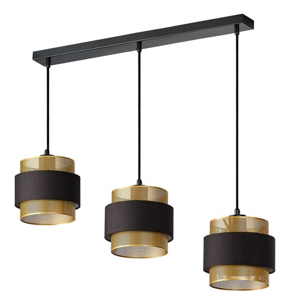 Decor Hornet Pendant Linear 3XE27 Black - 
