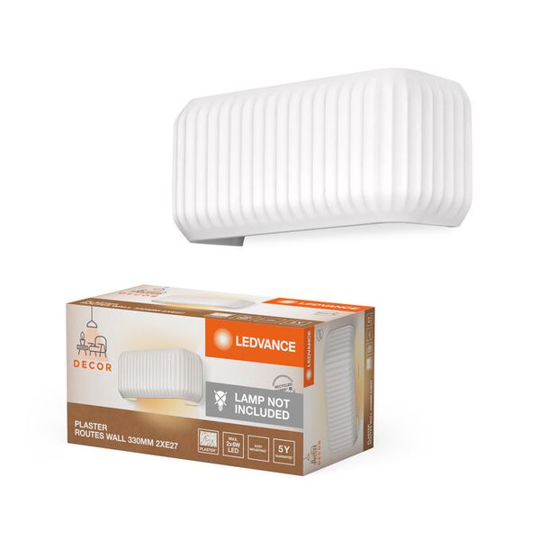 Decor Plaster Routes Wall 330 2XE27 White - , изображение 2