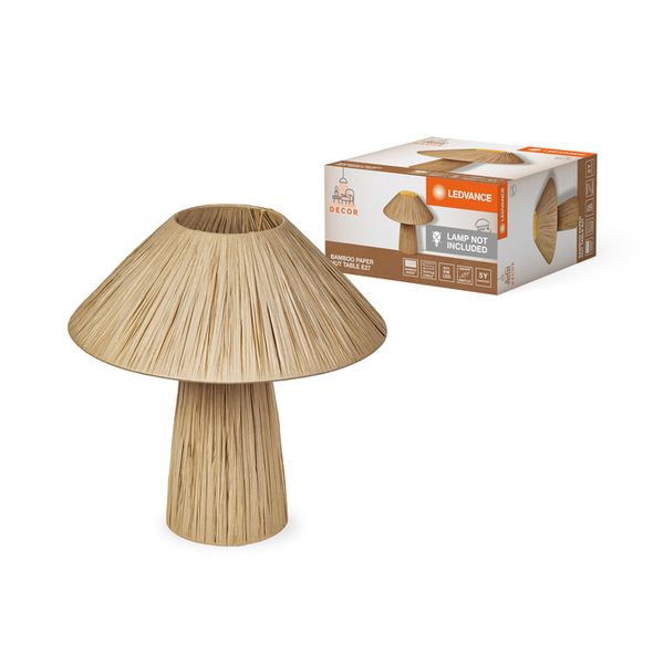 Decor Bamboo Paper Hut Table 1XE27 Brown - , изображение 2