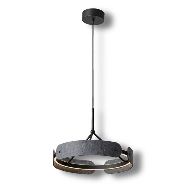 Decor Curve Felt Pendant 33W 830 Dark Grey - , изображение 3