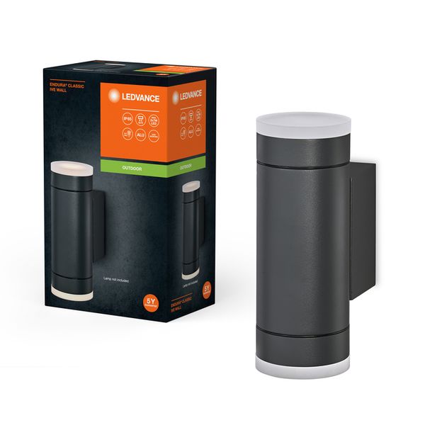 Endura Classic GU10 IP65 Ive Wall Dark Gray - , изображение 2
