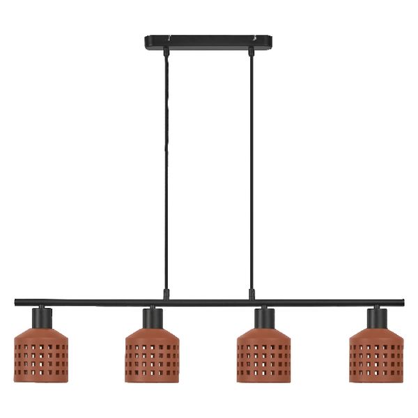 Decor Clay Windows Pendant LN 4XE27 Brown - , изображение 3