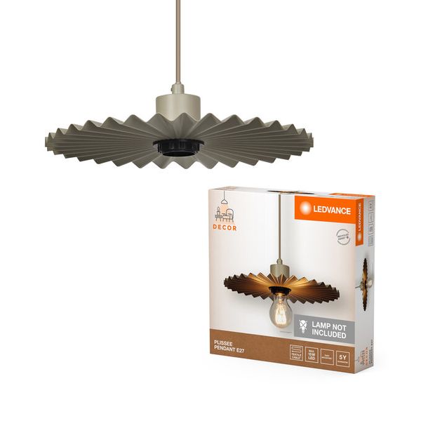 Decor Plissee Pendant E27 Beige - , изображение 2