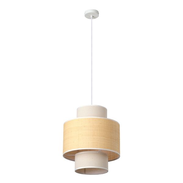 Decor Wrap Cylinder Pendant E27 Beige - 