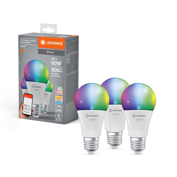 SMART WIFI A60 9W 230V RGBW FR E27 TRIPLE PACK - , изображение 5