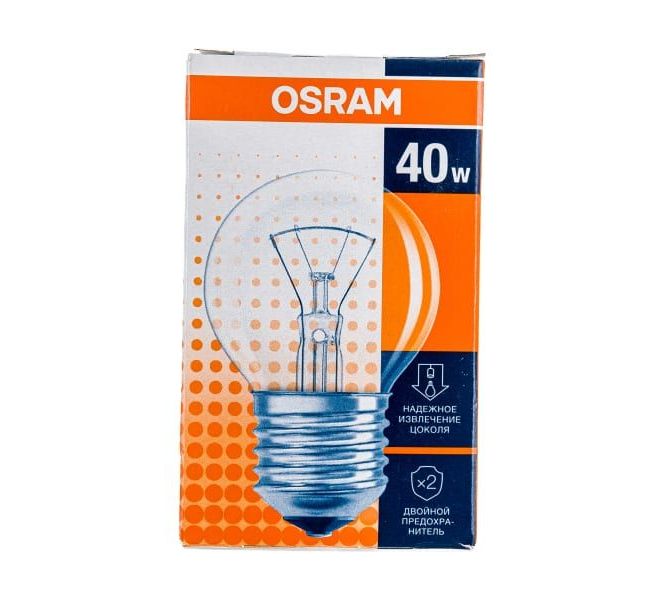 CLASSIC P CL 40W 230V E27 (шарик прозрачный d45x75) - лампа OSRAM - 