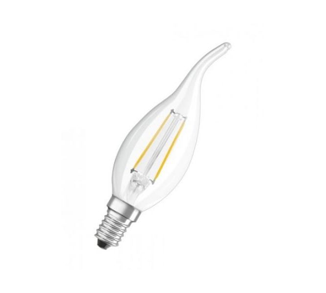 FIL LSCL BA40  4W/827 230V  CL   E14  470lm  - LED лампа свеча на ветру OSRAM - 