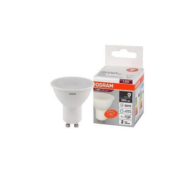 LV PAR16 60 110  7SW/865 (60W) 230V  GU10 560lm  25000h  OSRAM LED-лампа - 