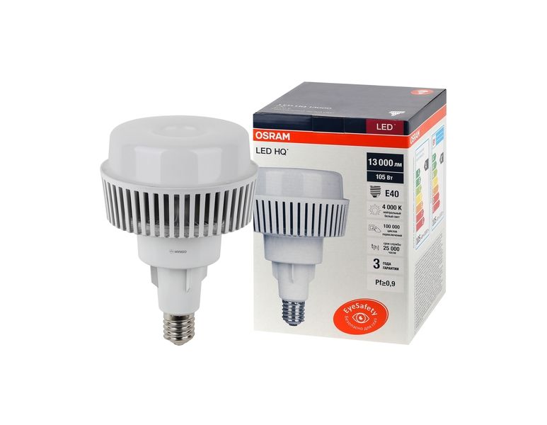 Лампа светодиодная для высоких пролетов LED HQ 105W/840 230V 13000 lm E40 OSRAM - , изображение 2